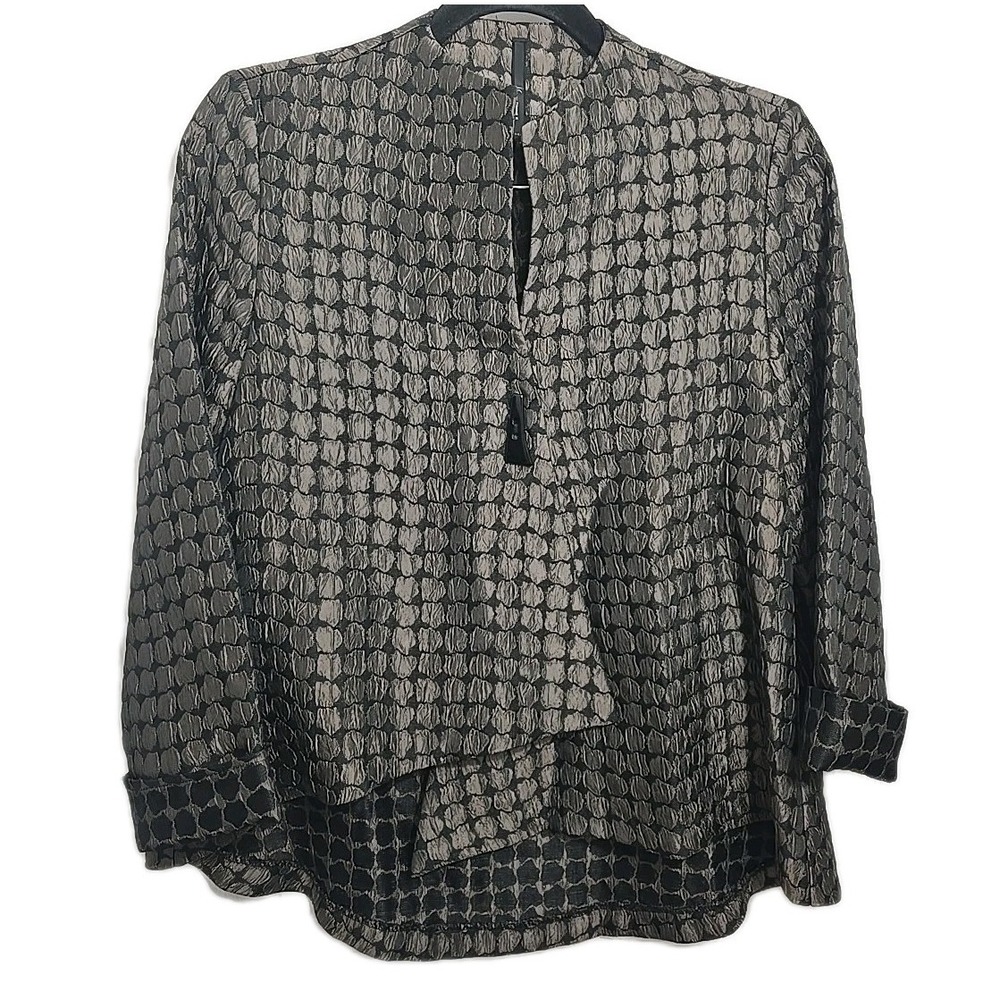 VTG IC by Connie K Asymmetric One Button Jacket‎ Size Small Artsy Lagenlook Boho